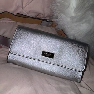 Kate Spade Metallic Silver Fanny Pack